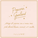 Popcorn Garland Boxed Glass Candle - Illume Candles - 46313002000