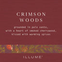Crimson Woods Small Boxed Crackle Glass Candle