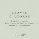 Leaves & Acorns Glass Acorn Candle