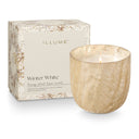 Winter White Large Boxed Crackle Glass Candle - Illume Candles - 46284333000